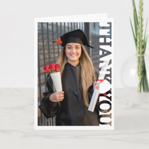 Cartão De Agradecimento formatura graduado Foto Obrigado