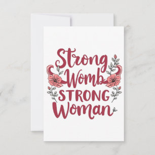 Cartão De Agradecimento Forte Womb Forte Mulheres Uterus Empoderamento