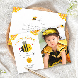 Cartão De Agradecimento Foto Abelha Bumble Bee Fofa Kawaii Aniversário Zum