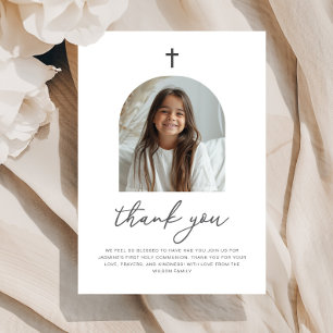 Cartão De Agradecimento Foto Archada Primeira Menina Comunitária Obrigado