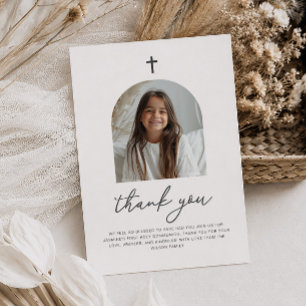 Cartão De Agradecimento Foto Archada Primeira Menina Comunitária Obrigado