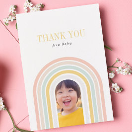 Cartão De Agradecimento Foto Arco-íris Moderno