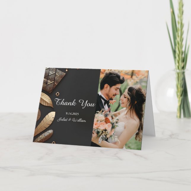 Cartão De Agradecimento Foto: Casamento tradicional Nigéria no Gana Africa (Frente)