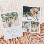 Cartão De Agradecimento Foto com na moda Lettered Wedding 4<br><div class="desc">Cartões de agradecimentos de casamento simples e na moda com uma foto adicional e texto personalizado no verso. Você pode usar este cartão para um casamento,  formatura,  noivado,  aniversário ou qualquer evento especial. Para uma personalização mais avançada deste design,  clique no BOTÃO FERRAMENTA DESIGN AZUL acima!</div>
