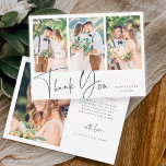 Cartão De Agradecimento Foto com na moda Lettered Wedding 4<br><div class="desc">Cartões de agradecimentos de casamento simples e na moda com uma foto adicional e texto personalizado no verso. Você pode usar este cartão para um casamento,  formatura,  noivado,  aniversário ou qualquer evento especial. Para uma personalização mais avançada deste design,  clique no BOTÃO FERRAMENTA DESIGN AZUL acima!</div>