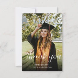 Cartão De Agradecimento Foto completa Graduação no Ensino Médio