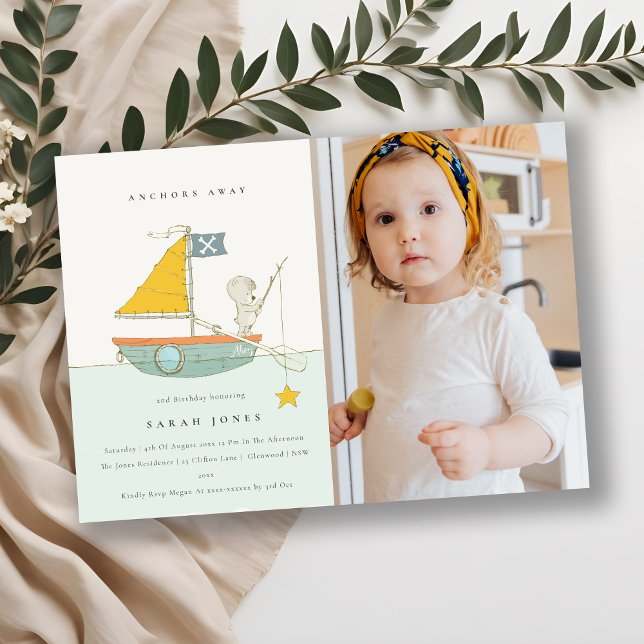 Cartão De Agradecimento Foto: Crianças De Urso De Pesca De Qualquer Idade  (Criador carregado)