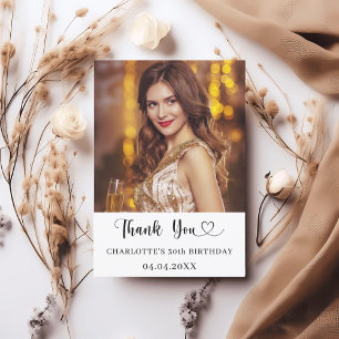 Cartão De Agradecimento Foto de aniversário