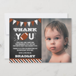 Cartão De Agradecimento Foto de aniversário de futebol de qualquer idade