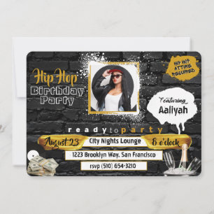 Cartão De Agradecimento Foto de aniversário de hip hop da antiga escola do