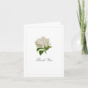 Cartão De Agradecimento Foto de Bebê no Chá de Bebê com Flor de Hortênsia