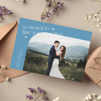 Foto de casamento azul jeans tão abençoada