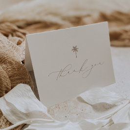 Cartão De Agradecimento Foto de Casamento da Árvore de Palma de OASIS