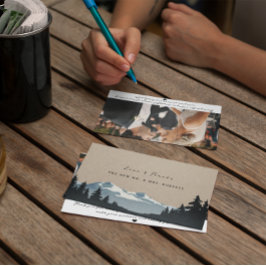 Cartão De Agradecimento Foto de Casamento da Floresta da Montanha Russa