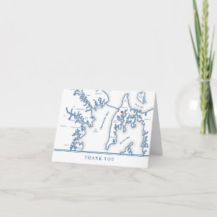 Cartão De Agradecimento Foto de Casamento de Destino da Ilha Kent