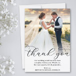 Cartão De Agradecimento Foto De Casamento De Linda Caligrafia<br><div class="desc">Cartões de agradecimentos Fotográfico de Casamento de Linda Caligrafia</div>