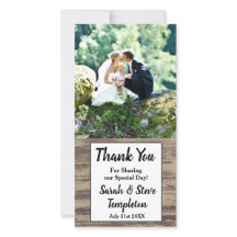 Foto De Casamento De Madeira Rústica Obrigado