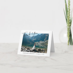 Cartão De Agradecimento Foto de casamento de mensagens personalizadas mini