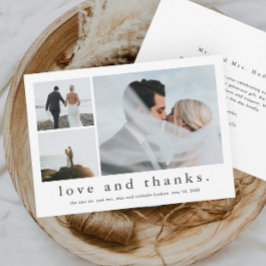 Cartão De Agradecimento Foto de Casamento de Obrigados e Amor