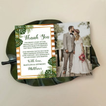 Foto de Casamento de Praia Gold Foil & Green Palm 