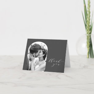 Cartão De Agradecimento Foto de Casamento em Forma de Arch Personalizada -