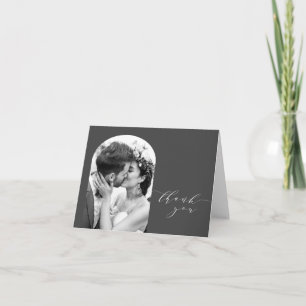 Cartão De Agradecimento Foto de Casamento em Forma de Arch Personalizada -