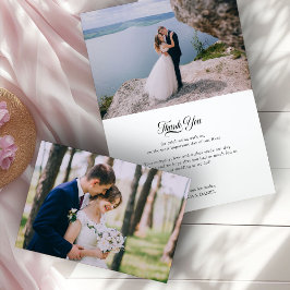 Cartão De Agradecimento Foto De Casamento Jardim De Flor Selvagem Posy Mon