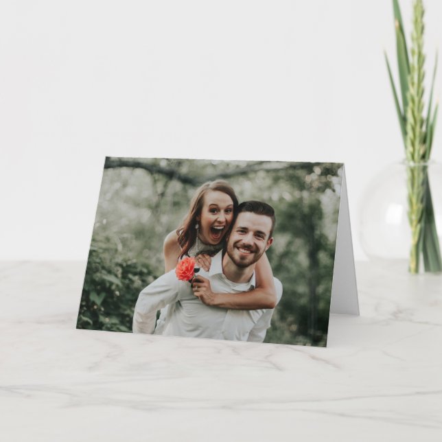 Cartão De Agradecimento Foto de casamento no Skyline Nova Iorque (Frente)