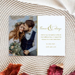 Cartão De Agradecimento Foto de casamento para sempre e sempre Dourada Obr<br><div class="desc">Dourado roteiro "Para sempre e sempre" cartões de agradecimentos de casamento design com sua foto favorita de casamento. Obrigado a sua família e amigos por fazerem parte da vossa celebração de casamento com estas personalizadas cartas de agradecimento.</div>