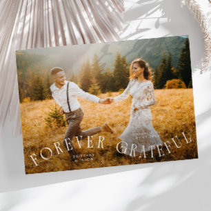 Cartão De Agradecimento Foto de casamento para sempre grata