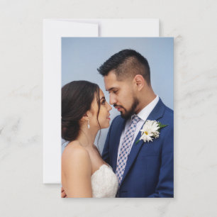 Cartão De Agradecimento Foto de casamento personalizada de casal