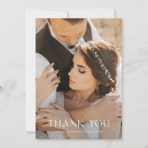 Cartão De Agradecimento Foto de Casamento Turquesa Mística