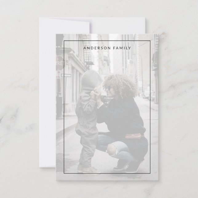 Cartão De Agradecimento Foto de família (Frente)