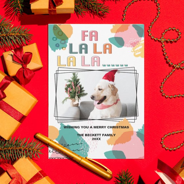 Cartão De Agradecimento Foto de Férias Moderna e Brilhante Abstrata (Criador carregado)