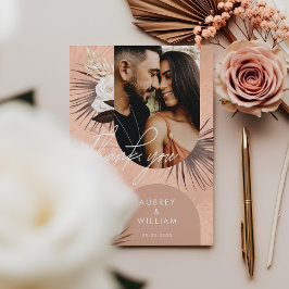 Cartão De Agradecimento Foto de Florals de Coor de Água do Boho Chic Boho 