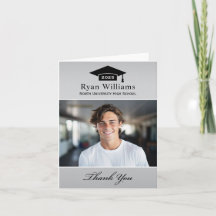 Foto de Graduação Personalizada Elegante Silver