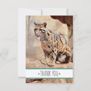 Cartão De Agradecimento foto de leopardo nebuloso natureza vida selvagem e