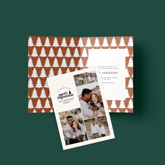 Cartão De Agradecimento Foto de Natal multicêntrico e mínimo moderno (Criador carregado)