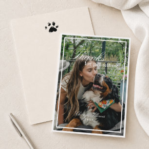 Cartão De Agradecimento Foto de Pet Sitter