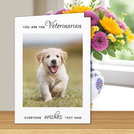 Cartão De Agradecimento Foto de Pet Veterinária Personalizada Veterinária