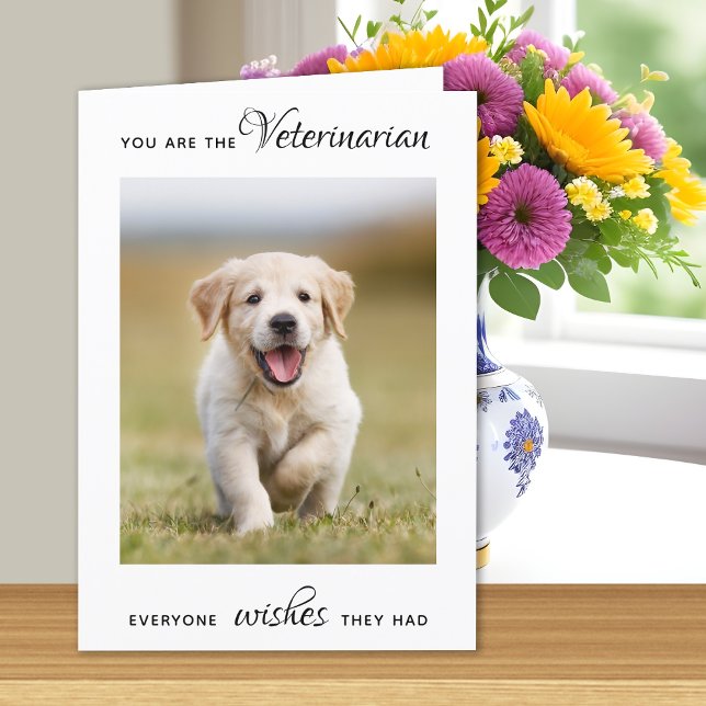 Cartão De Agradecimento Foto de Pet Veterinária Personalizada Veterinária (Criador carregado)