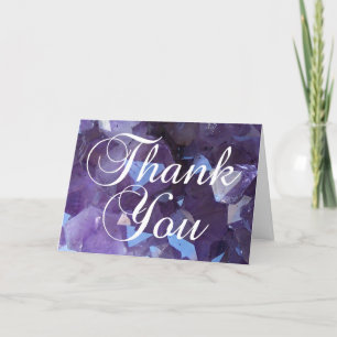 Cartão De Agradecimento Foto de Quartzo Amethyst Brasileiro Roxo