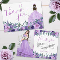 Foto de Quinceañera Floral Purple Elegante