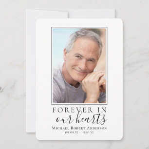Cartão De Agradecimento Foto de simpatia funerária para sempre em nossos c