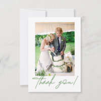 Foto do Casamento Verde Chic Obrigado Handletterin