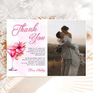 Cartão De Agradecimento Foto do Chá de panela Brunch e Bubble Champange