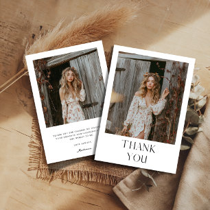 Cartão De Agradecimento Foto do Chá de panela de Casamento Rustic Boho Sim