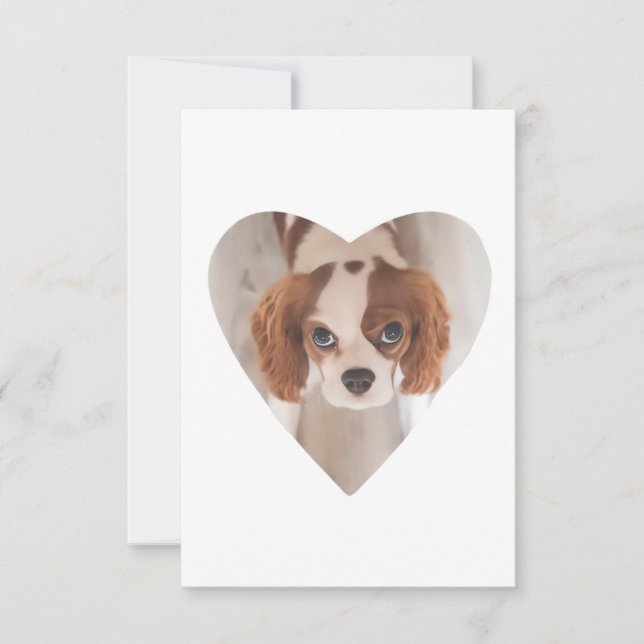 Cartão De Agradecimento Foto do Coração (Frente)