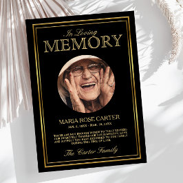 Cartão De Agradecimento Foto do Funeral de Simpatia Personalizada