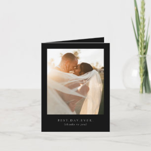 Cartão De Agradecimento Foto do Melhor Dia do Casamento Obrigado